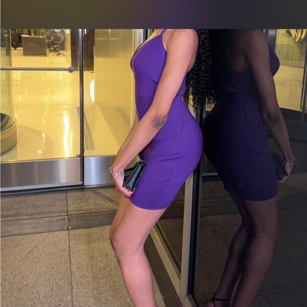 Elegant Purple Bodycon Dress